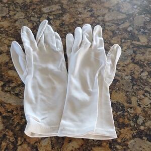 White Cotton Dress Gloves - Pair
